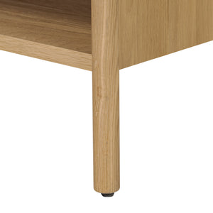 Modern European furniture - Oak Veneer 1-Drawer Nightstand - www.oroa.com