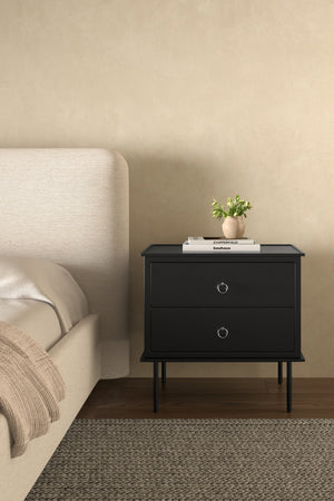 2-Drawer Wooden Nightstand | Novi Living Reagan | Oroa.com
