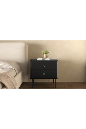 2-Drawer Wooden Nightstand | Novi Living Reagan | Oroa.com
