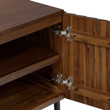 Modern European furniture - Solid Acacia 4-Door Media Cabinet - www.oroa.com
