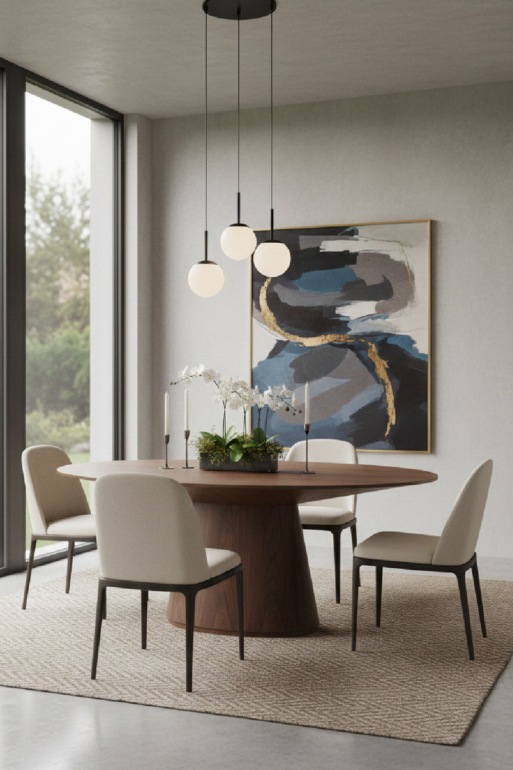 Walnut Veneer Oval Dining Table | Novi Living Otago
