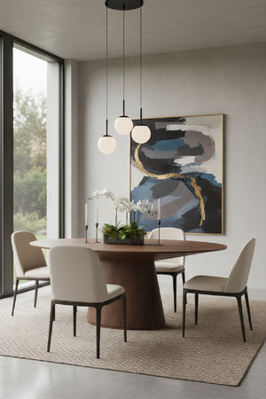 Walnut Veneer Oval Dining Table | Novi Living Otago