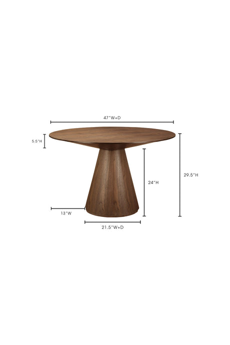 Modern European furniture - Round Wooden Dining Table - www.oroa.com
