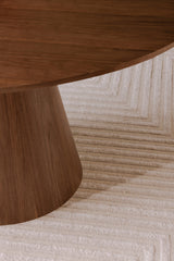 Modern European furniture - Round Oak Veneer Dining Table - www.oroa.com
