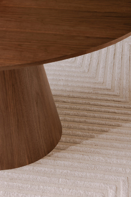 Modern European furniture - Round Oak Veneer Dining Table - www.oroa.com