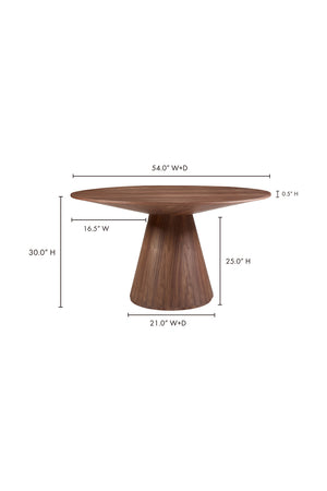 Round Oak Veneer Dining Table | Novi Living Otago | Oroa.com