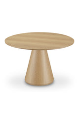 Modern European furniture - Round Oak Veneer Dining Table - www.oroa.com