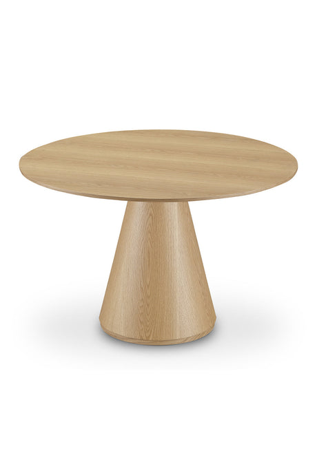 Modern European furniture - Round Oak Veneer Dining Table - www.oroa.com