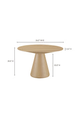 Modern European furniture - Round Oak Veneer Dining Table - www.oroa.com