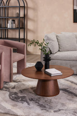 Modern European furniture - Round Oak Veneer Coffee Table - www.oroa.com