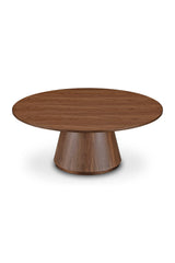 Modern European furniture - Round Oak Veneer Coffee Table - www.oroa.com