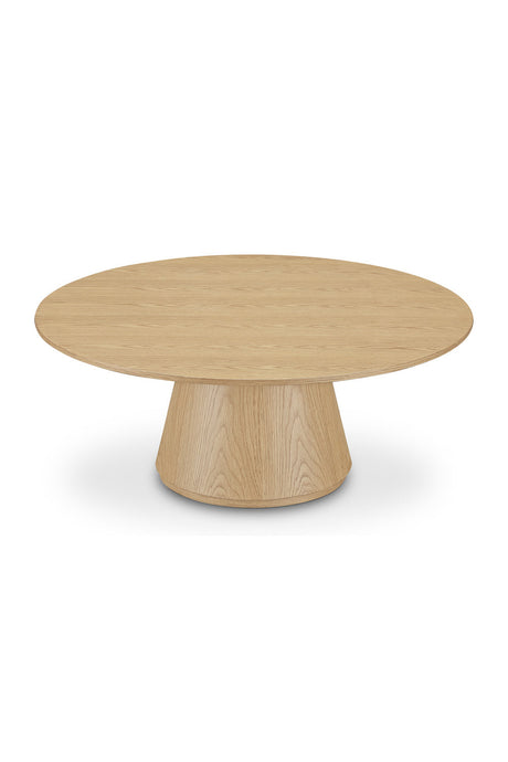 Modern European furniture - Round Oak Veneer Coffee Table - www.oroa.com
