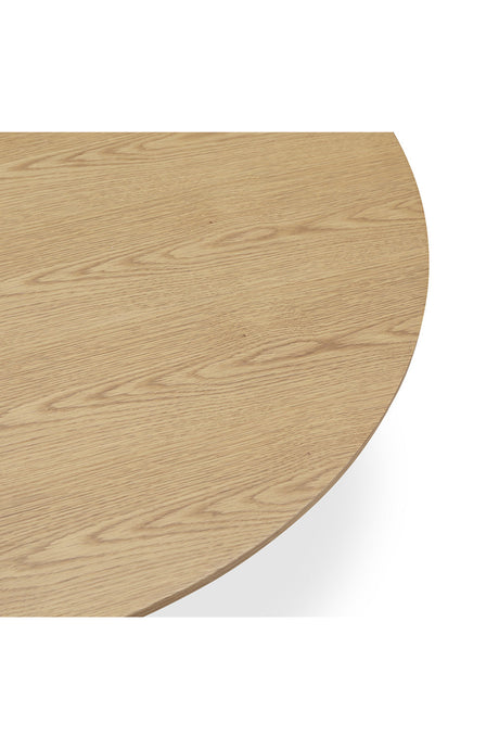 Modern European furniture - Round Oak Veneer Coffee Table - www.oroa.com
