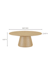 Modern European furniture - Round Oak Veneer Coffee Table - www.oroa.com