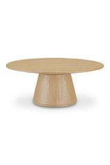 Modern European furniture - Round Oak Veneer Coffee Table - www.oroa.com