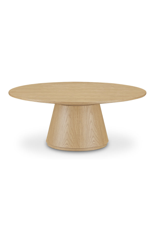 Round Oak Veneer Coffee Table | Novi Living Otago | Oroa.com