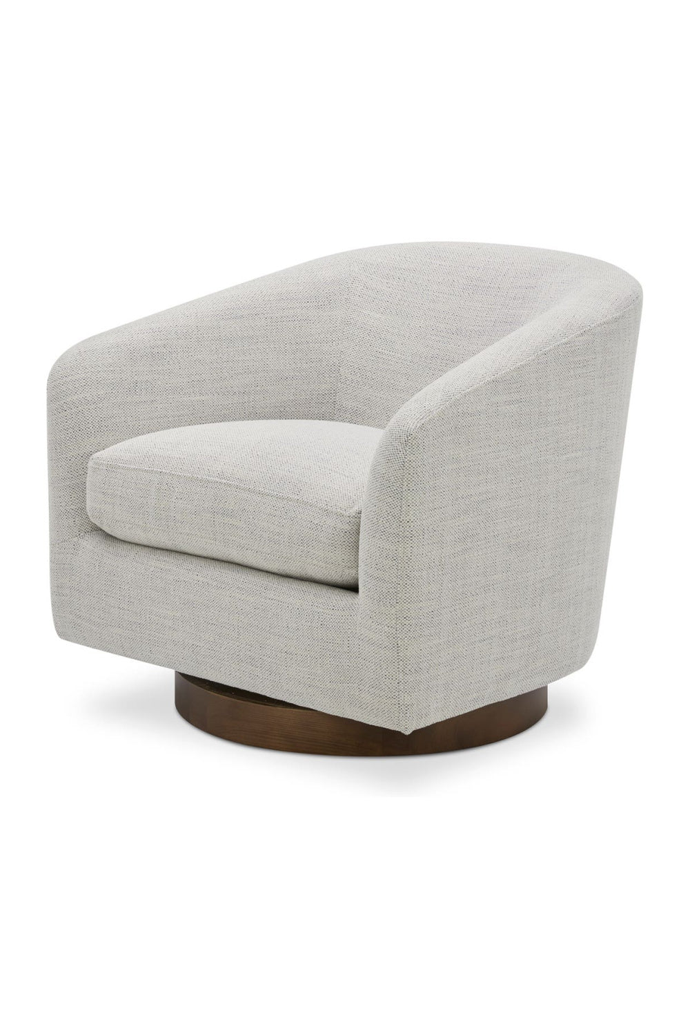 Curved Swivel Accent Chair | Novi Living Oscy