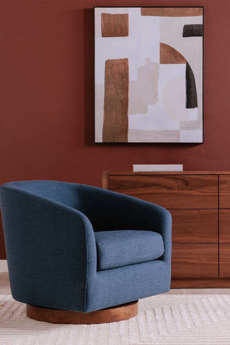 Modern European furniture - Curved Swivel Accent Chair - www.oroa.com