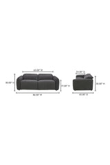 Modern European furniture - Gray Power Recliner Sofa - www.oroa.com