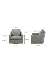 Modern European furniture - Barrel Back Swivel Lounge Chair - www.oroa.com