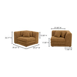 Modern or European furniture - Brown Fabric Corner Chair - www.oroa.com