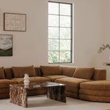 Modern or European furniture - Brown Fabric Corner Chair - www.oroa.com