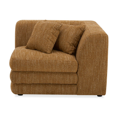 Modern or European furniture - Brown Fabric Corner Chair - www.oroa.com