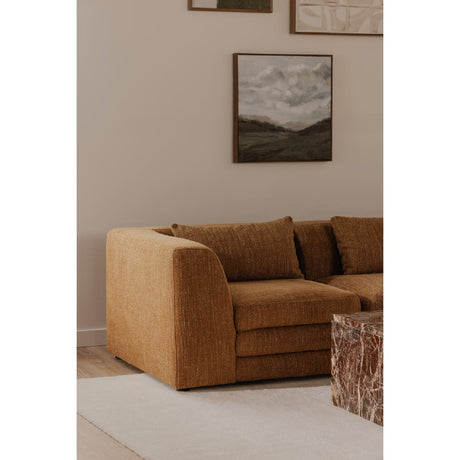 Modern or European furniture - Brown Fabric Corner Chair - www.oroa.com