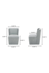 Modern European furniture - Upholstered Rolling Dining Chair - www.oroa.com