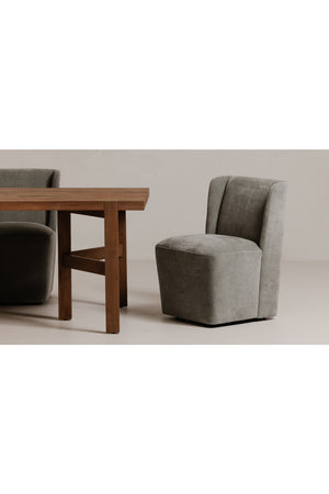 Modern European furniture - Upholstered Rolling Dining Chair - www.oroa.com