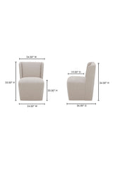 Modern European furniture - Upholstered Rolling Dining Chair - www.oroa.com