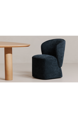Modern European furniture - Curved Back Rolling Dining Chair - www.oroa.com