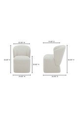 Modern European furniture - Curved Back Rolling Dining Chair - www.oroa.com
