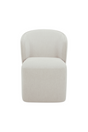 Modern European furniture - Curved Back Rolling Dining Chair - www.oroa.com