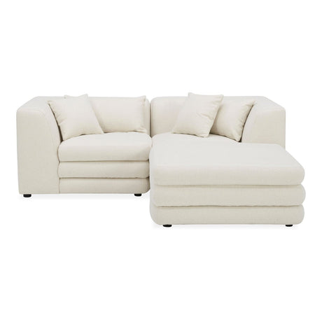 Modern European furniture - White Modular Chair With Ottoman - www.oroa.com