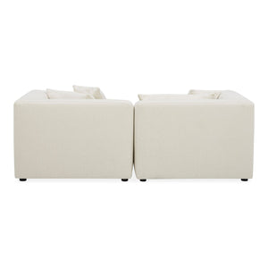 Modern European furniture - White Modular Chair With Ottoman - www.oroa.com