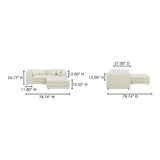 Modern European furniture - White Modular Chair With Ottoman - www.oroa.com