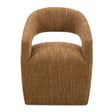 Modern European furniture - Brown Open-Back Rolling Dining Chair - www.oroa.com