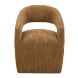Modern European furniture - Brown Open-Back Rolling Dining Chair - www.oroa.com