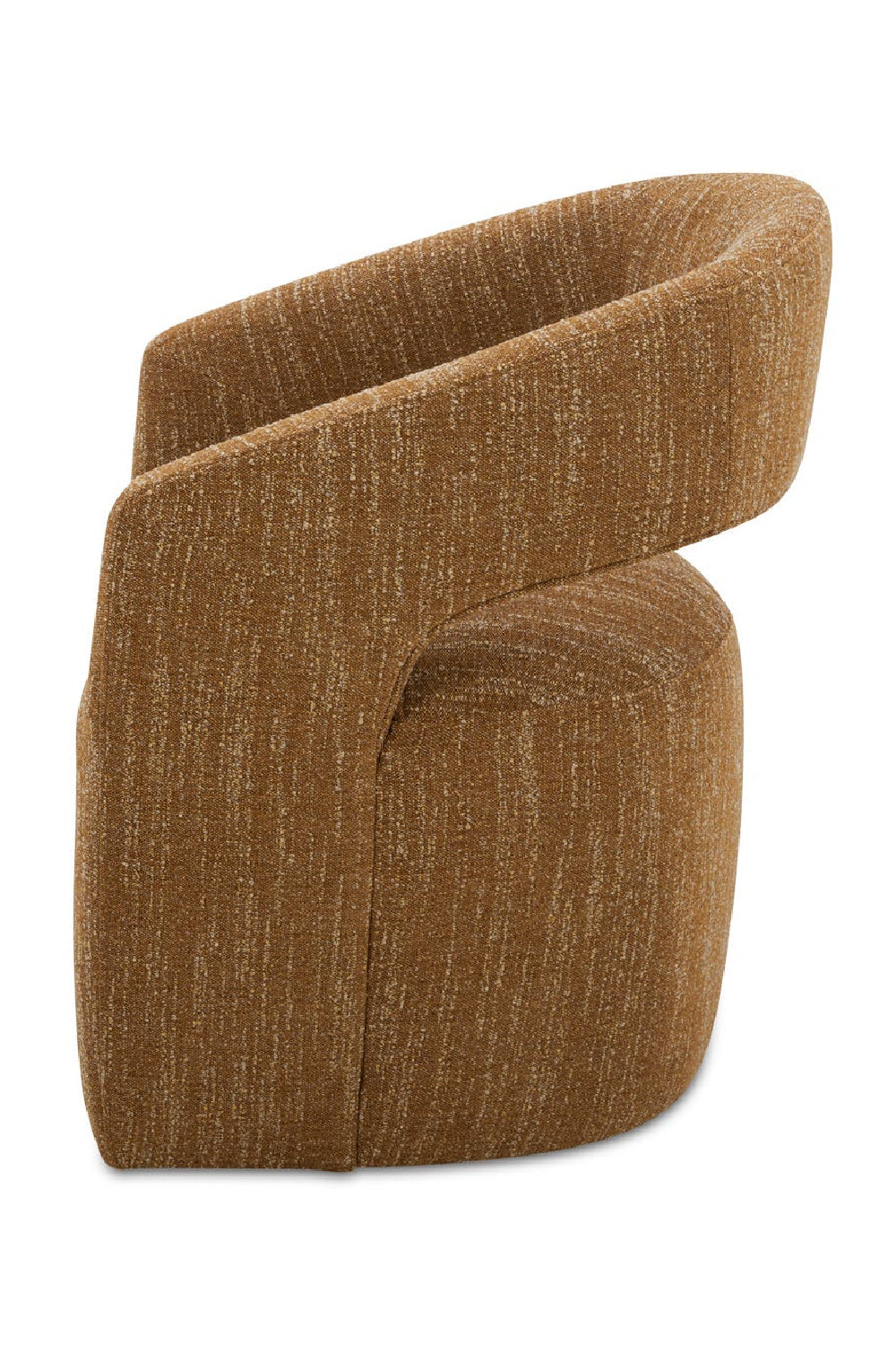 Modern European furniture - Brown Open-Back Rolling Dining Chair - www.oroa.com