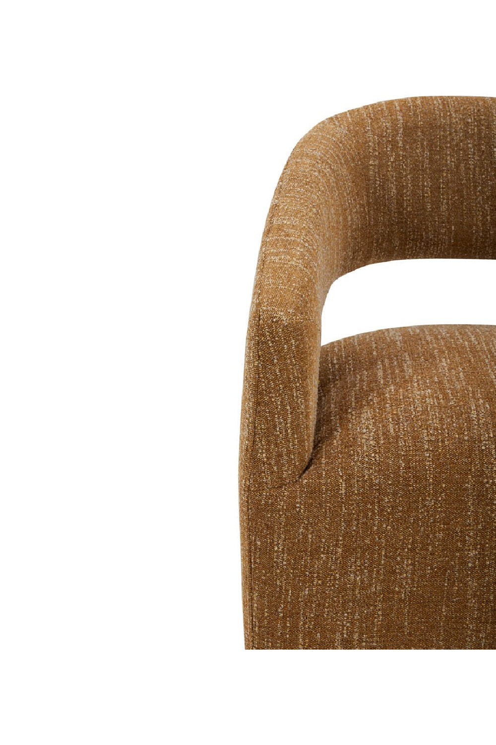 Modern European furniture - Brown Open-Back Rolling Dining Chair - www.oroa.com