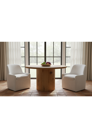 Upholstered Rolling Dining Chair | Novi Living Sandy | Oroa.com