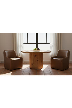 Upholstered Rolling Dining Chair | Novi Living Sandy | Oroa.com