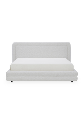 Modern European furniture - White Tufted Bed - www.oroa.com