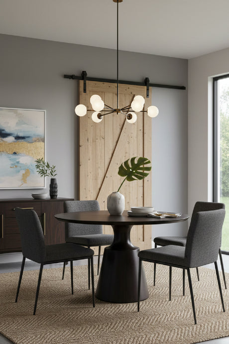 Brown Sheesham Round Dining Table | Novi Living Myron