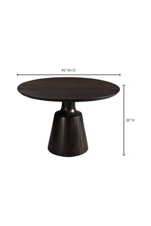 Brown Sheesham Round Dining Table | Novi Living Myron