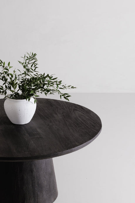 Modern European furniture - Black Mango Wood Dining Table - www.oroa.com