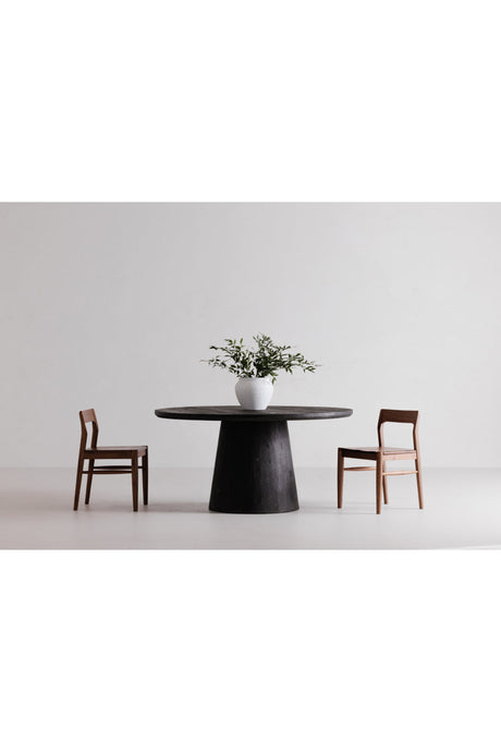 Modern European furniture - Black Mango Wood Dining Table - www.oroa.com