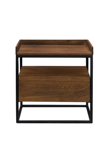 Brown Acacia 1-Drawer Side Table | Novi Living Vancouver | Oroa.com