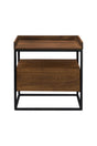 Modern European furniture - Brown Acacia 1-Drawer Side Table - www.oroa.com